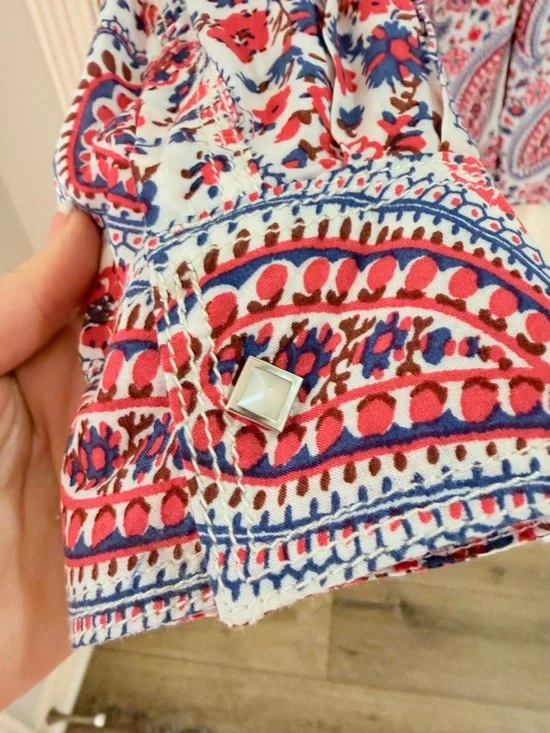 Wrangler Paisley Button-Up in Red, Blue & White, Pear Snaps XXL - Picture 7 of 10